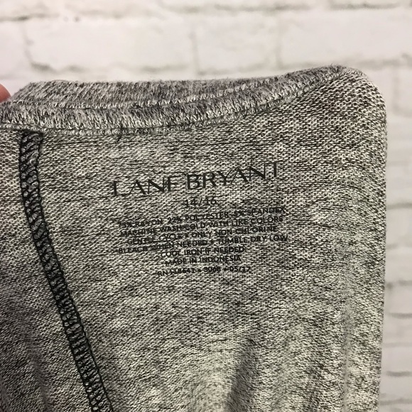 Lane Bryant Heather Gray LongSleeve Soft Vneck Top - Picture 4 of 4